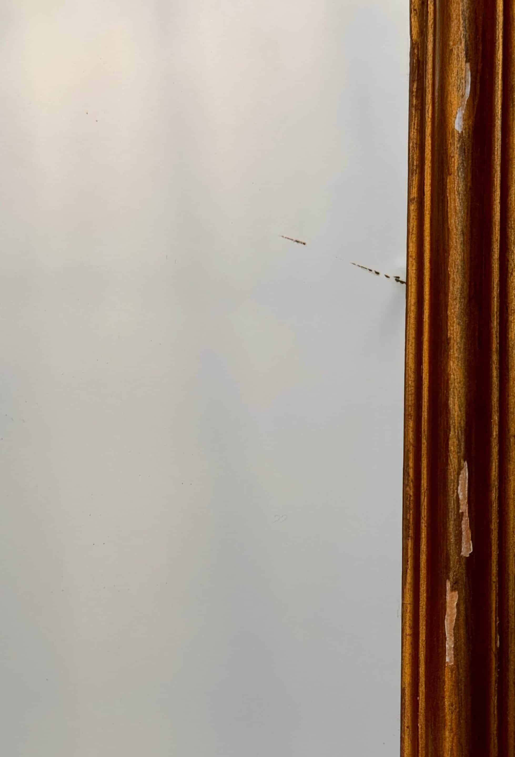 Antique pediment mirror