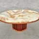 Art Deco coffee table with onyx top by Hohnert Design 1970s