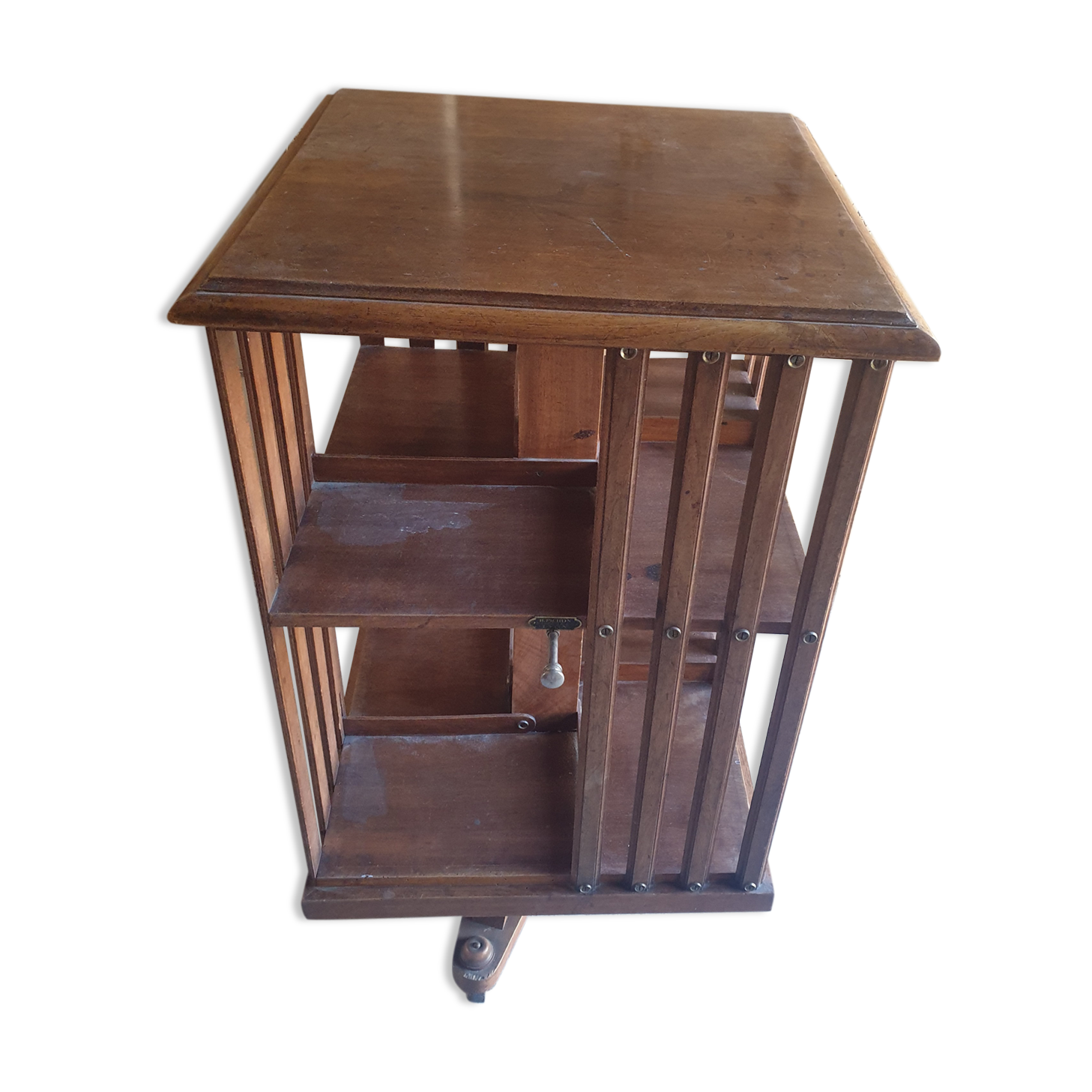 Swivel library lectern walnut b pichon in lyon XlXe