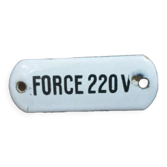 Force 220V enamelled plate