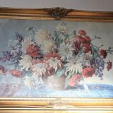 Large oil painting on canvas with golden frame