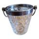 Crystal and Silver Metal Ice Bucket
