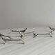 6 silver metal knife holders, pheasant shape