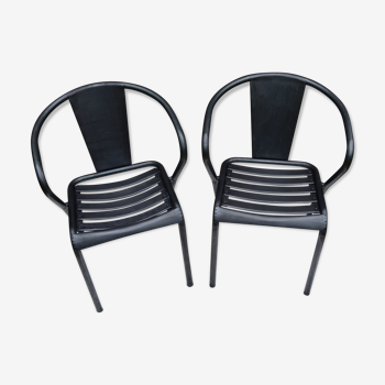 Deux fauteuils tolix ft5 par Xavier et Jean Pauchard