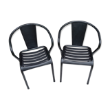 Two armchairs Tolix ft5 by Xavier et Jean Pauchard