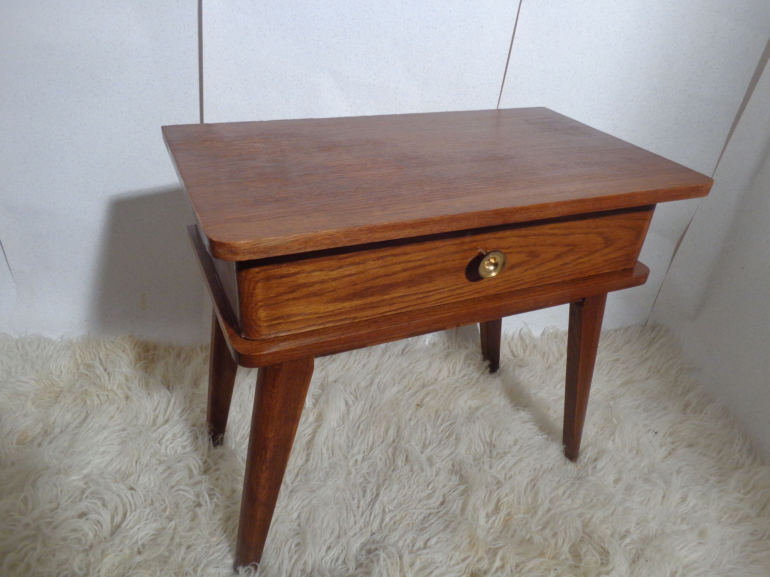 Bedside table or mini dresser vintage compass feet