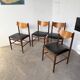 Set of 4 Italian chairs by Gianfranco Frattini.