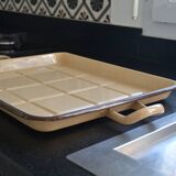 Vintage enamelled sheet metal tray