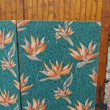 Large vintage fabric screen
