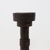 Signed Studio Pottery Brutalist Stoneware Cylindrical Object 1960s
