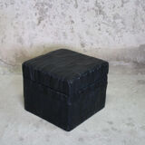 Leather ottoman chest