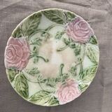 Compotier in slip pattern with art deco roses