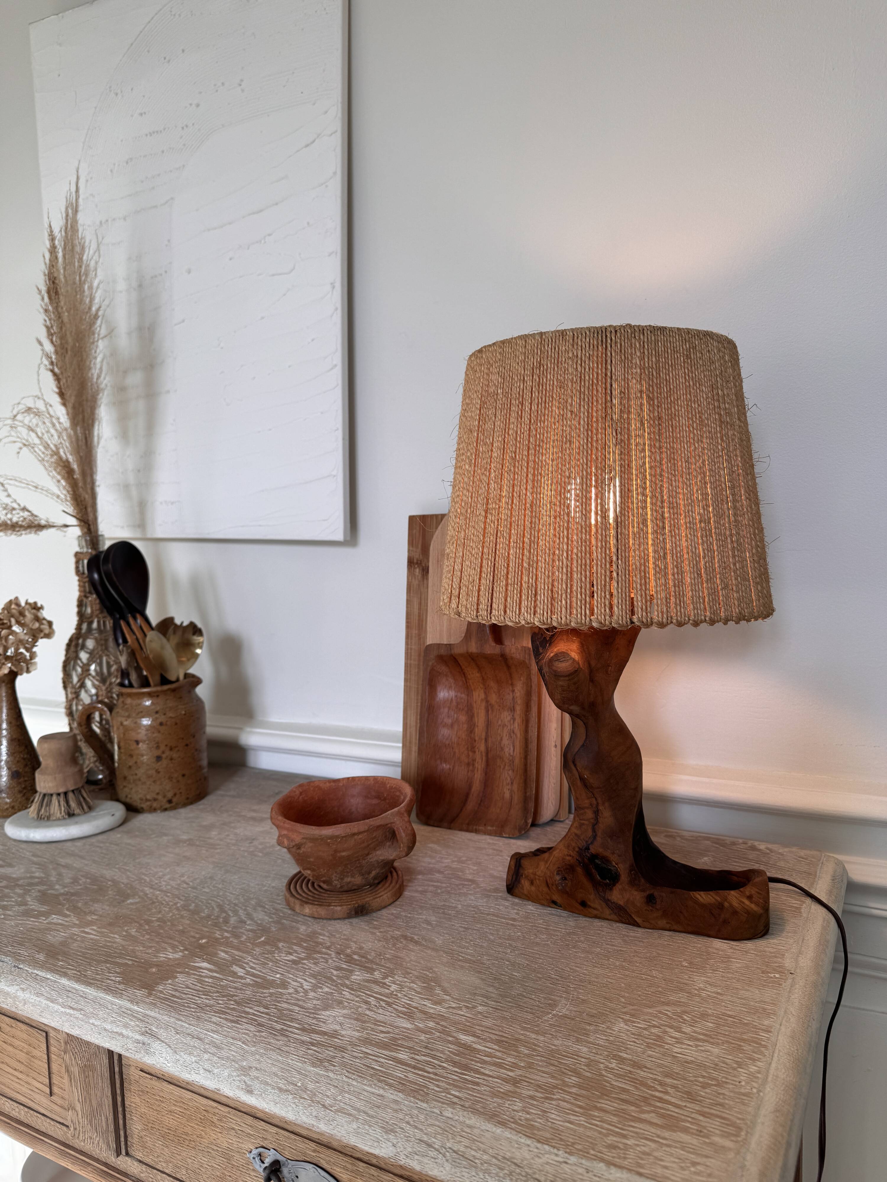 Raw wood console