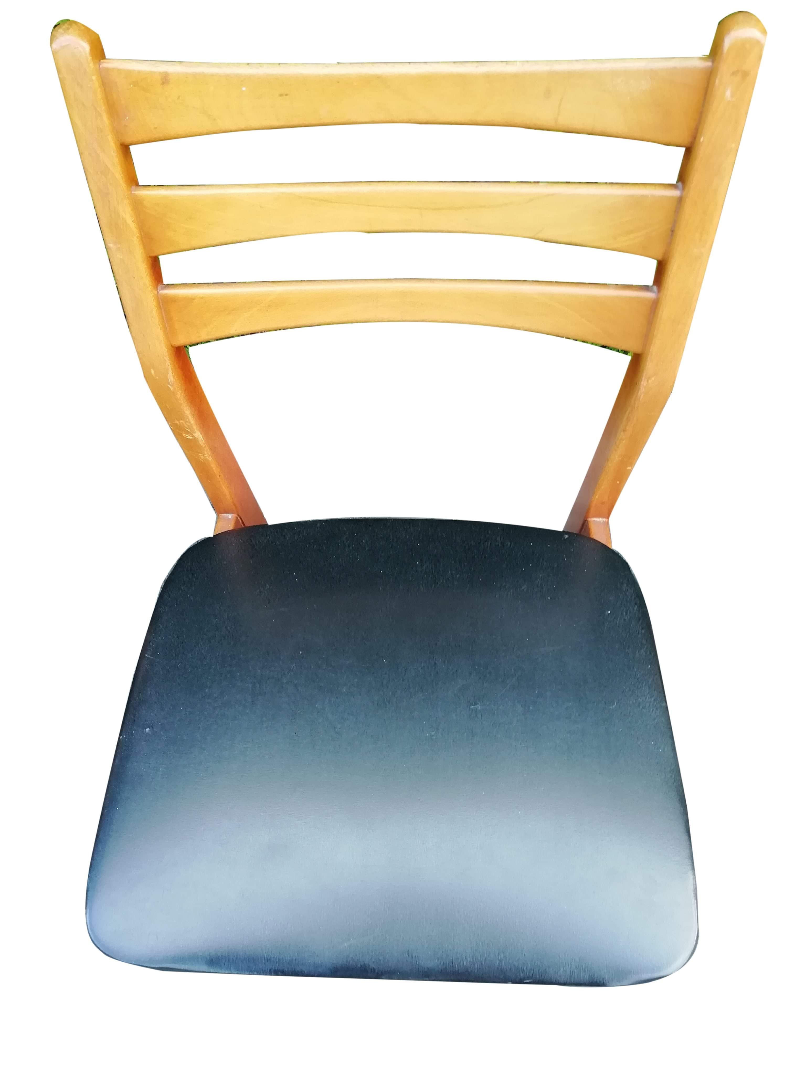 Lot de 4 chaises scandinave vintage 1960