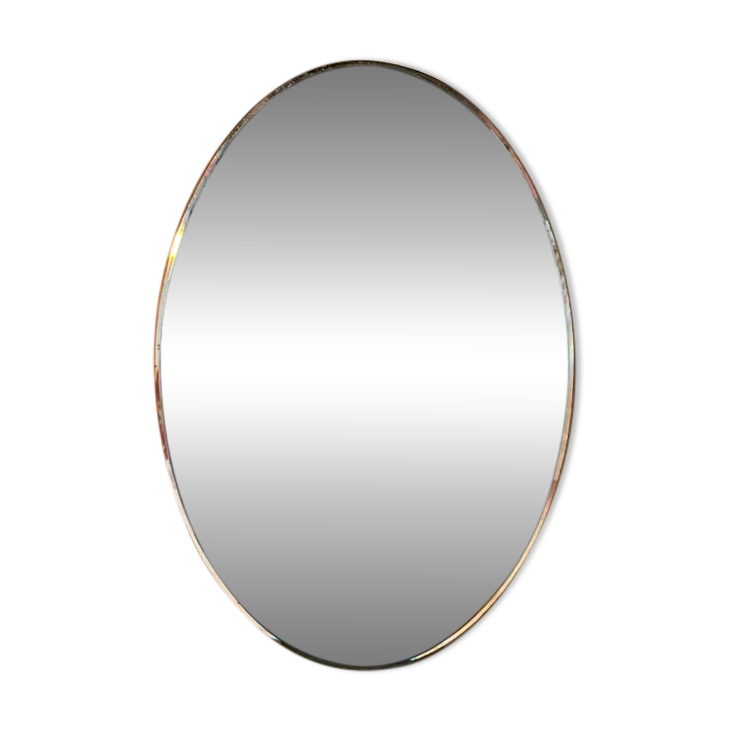 Miroir vintage en verre fumé vers 1970