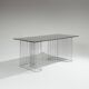 Large "Wire" Desk in Glass and Metal, Terence Conran, 1980s