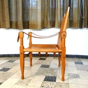 Safari chair in leather by Wilhelm Kienzle for Wohnbedarf, Switzerland 1950