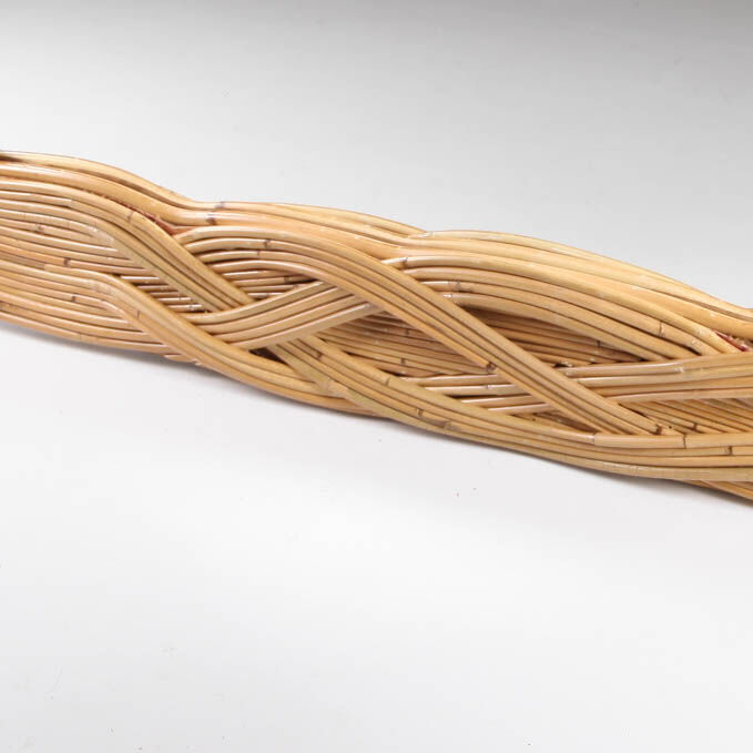 Natural rattan mirror