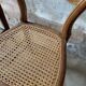 Set of 7 antique chairs canning and wood 1900s