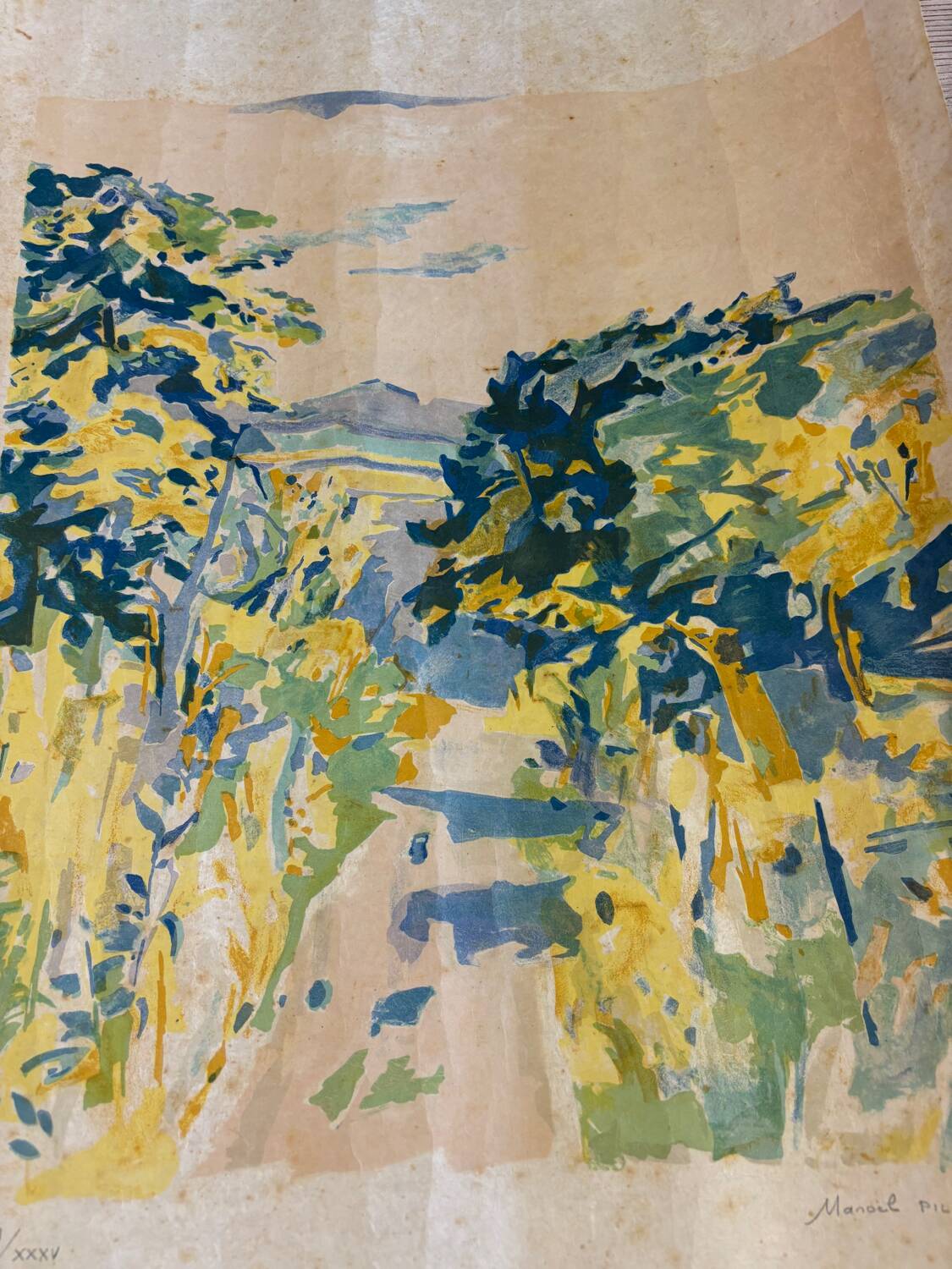 Lithograph Pillard Manoel