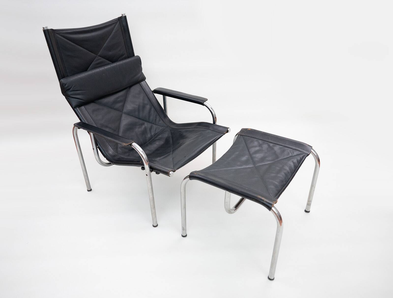 He1106 Lounge Chair with Ottoman by Hans Eichenberger for Strässle, 1970s