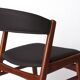 Chaise de salle à manger vintage DUX « Ribbon Back » | Design suédois des années 1960 | Teck et skaï