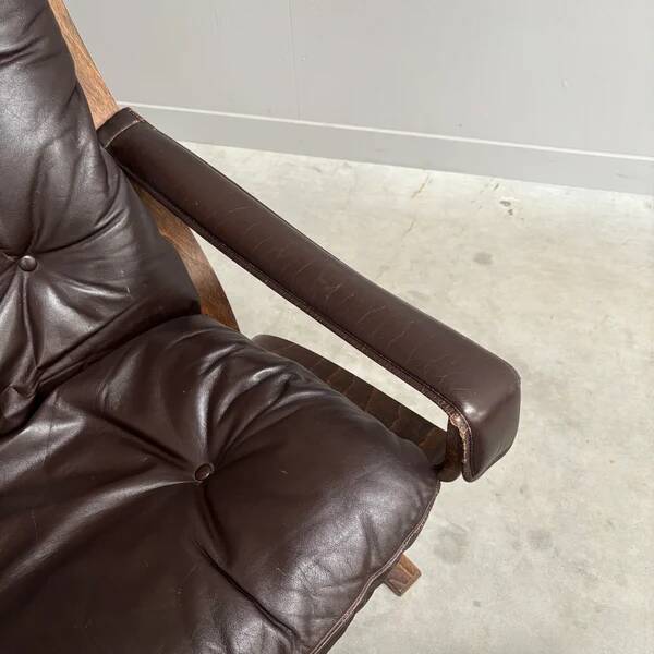Fauteuil Siesta avec repose-pieds par Ingmar Relling, années 1960.