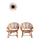 Pair of rattan armchairs