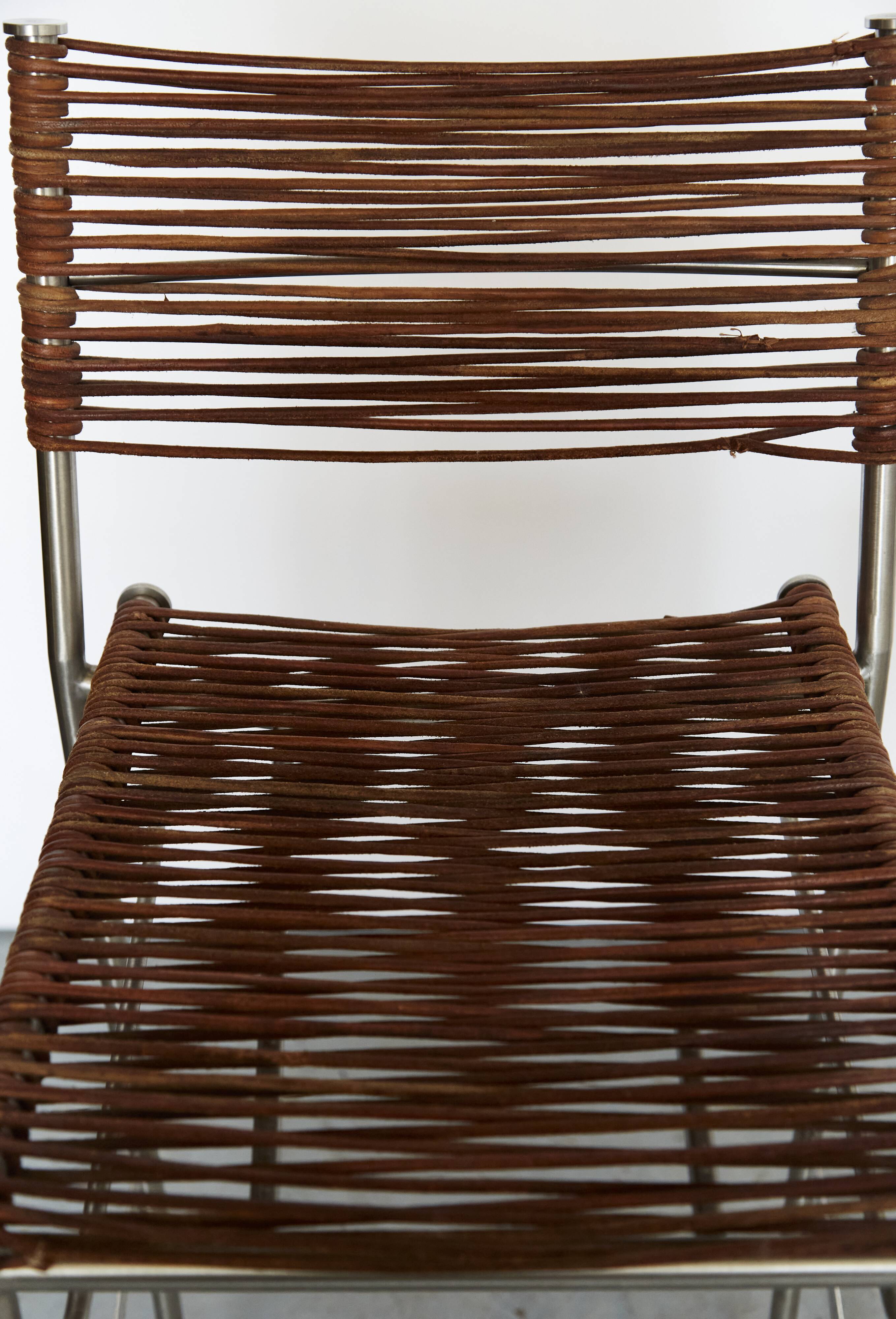 Pair of Tito Agnoli Barstools "MissB" for Pierantonio Bonacina