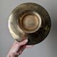 Brass bowl with hand-painted floral decoration, bohemian style.