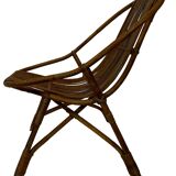 Vintage Rattan Chair Dirk Van Sliedregt Rohe Noordwolde 1960