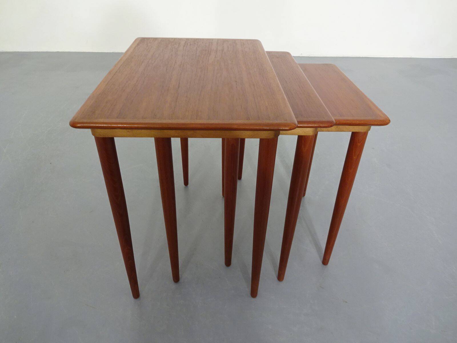 Danish Teak Nesting Tables, 1960s, Set of 3