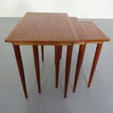 Danish Teak Nesting Tables, 1960s, Set of 3