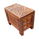 Vintage wooden box year 50 in carved wood