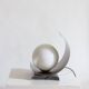Lampe en acier et opaline - Années 70