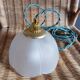 White frosted corolla nomad hanging lamp