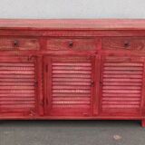 Red wooden sideboard
