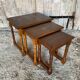 Set of 3 Vintage Turned Wood Nesting Tables