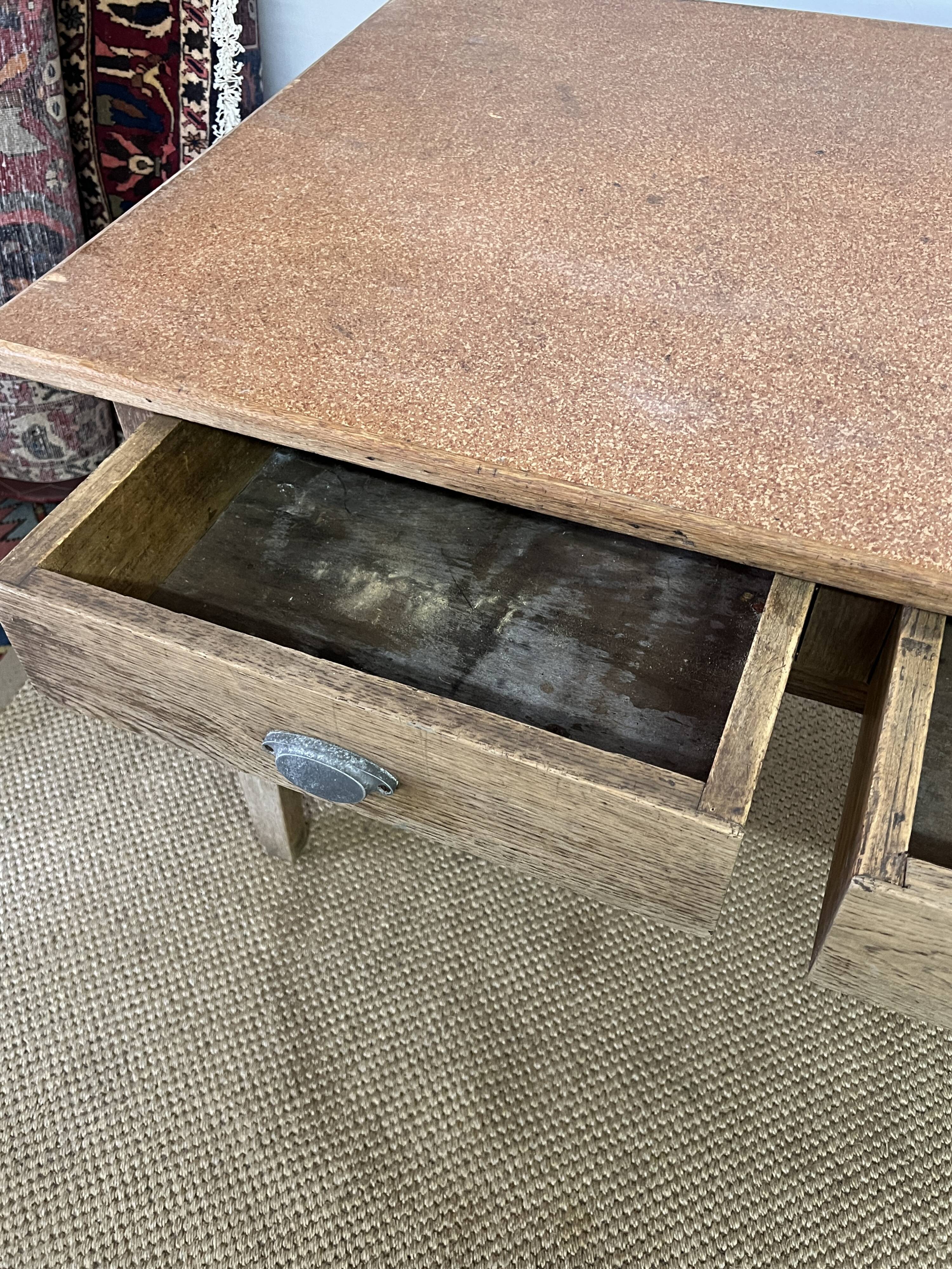 Vintage farm table 3 drawers