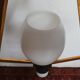 Teak, brass and opaline pendant light, Italy 1960