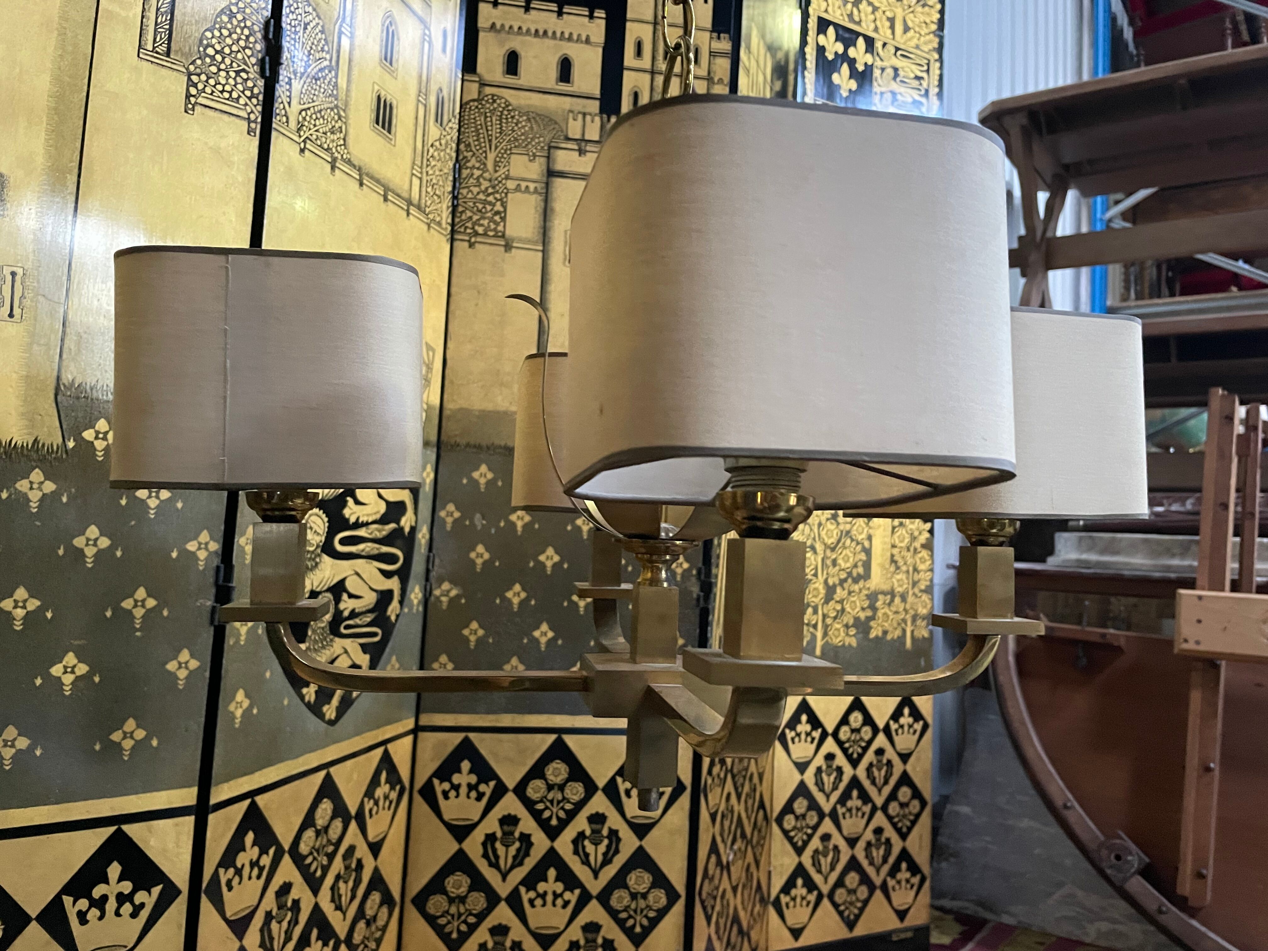 Brass chandelier 1970