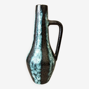 Vase soliflore a anse en ceramique elchinger des annees 1950
