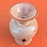 1970s Candle holder / Lantern on a ceramic pedestal with thistle decoration