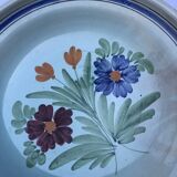 Grand plat faience polyvhtome XIXème
