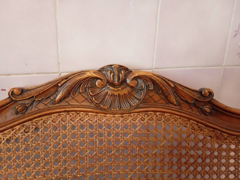 pair of Louis XV style Cannet armchairs