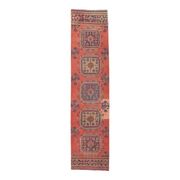 1980s Vintage Turkish Hand-Knotted Floral Runner 82x346