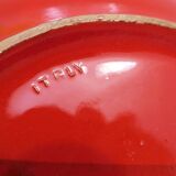 Cendrier en céramique Italy vintage rouge orange noir 1970 Bitossi pour Raymor