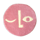 Round carpet pink face 54x54cm