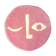 Round carpet pink face 54x54cm