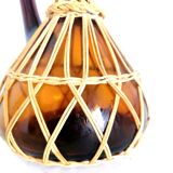 Glass and wicker decanter 1970
